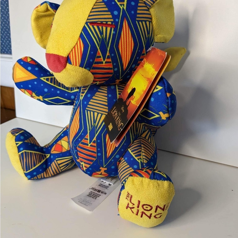 Disney Store Lion King Simba African Print Microsuede Plush Stuffed Animal - Picture 2 of 3